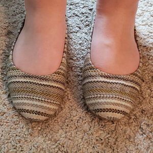 Lucky Brand Woven Knit Striped Flats